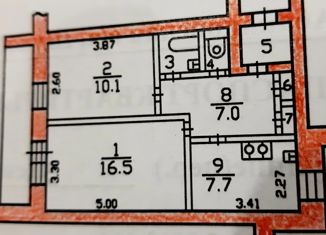 Продаю 2-ком. квартиру, 51.2 м2, Вологодская область, Центральная улица, 10