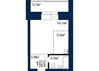 Продается квартира студия, 29.9 м2, Благовещенск, Технический переулок, 78/2