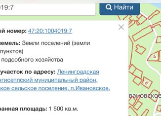 Продаю земельный участок, 15 сот., поселок Ивановское
