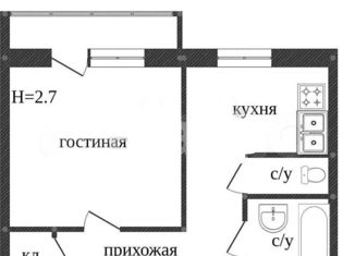 Продам 1-ком. квартиру, 40 м2, Миасс, улица Вернадского, 40