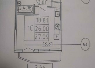 Продаю квартиру студию, 27 м2, Санкт-Петербург, Комендантский проспект, 57к1, ЖК Йога