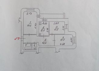 Продам 3-ком. квартиру, 68.5 м2, Вологда, Псковская улица, 10А, 4-й микрорайон