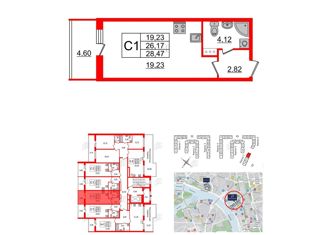 Продам квартиру студию, 28.47 м2, Санкт-Петербург, Литовская улица, 2Х, Литовская улица