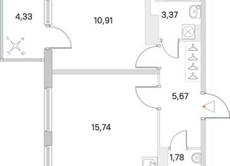 Продаю 1-комнатную квартиру, 37.47 м2, Сертолово, улица Мира, 7к2, ЖК Новое Сертолово