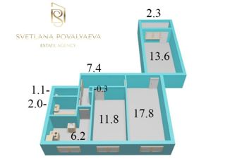 Продажа 3-комнатной квартиры, 60.2 м2, Санкт-Петербург, аллея Котельникова, 5к1, аллея Котельникова