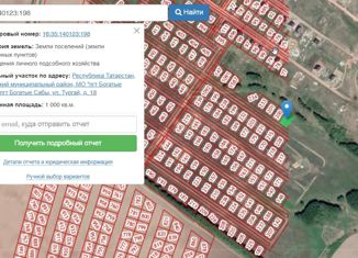 Продажа земельного участка, 10 сот., поселок городского типа Богатые Сабы, улица Татарстан, 18
