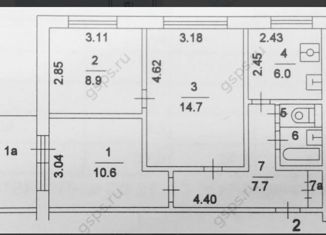 Продаю 3-ком. квартиру, 51.7 м2, Москва, Домодедовская улица, 1к1