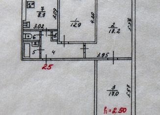 Трехкомнатная квартира на продажу, 70.3 м2, Мурманская область, Кольский проспект, 104к1