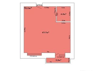 Продам 1-комнатную квартиру, 51.2 м2, Новокуйбышевск, улица Свердлова, 17