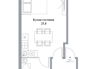 Продается однокомнатная квартира, 32.6 м2, Москва, проспект Мира, 95, ЖК Хилл8
