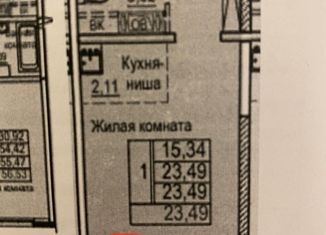 Квартира на продажу студия, 23.49 м2, деревня Глухово, Романовская улица, 15