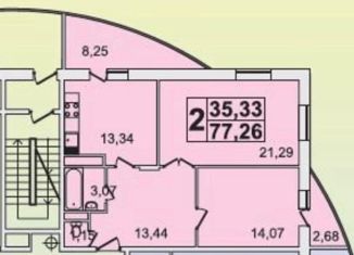 Продается 2-ком. квартира, 77 м2, Домодедово, улица Кирова, 11к1