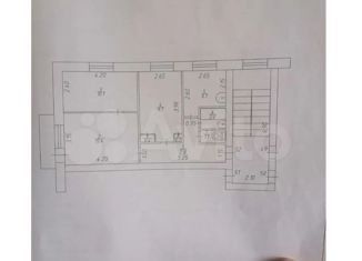 Продаю трехкомнатную квартиру, 50.8 м2, Киров, Пролетарская улица, 25