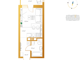Продажа 1-комнатной квартиры, 23 м2, Томск, ЖК Войков