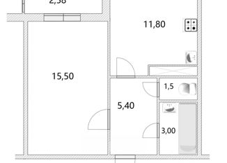 1-ком. квартира на продажу, 37.2 м2, посёлок Новогорелово, бульвар Десантника Вадима Чугунова, 10/6