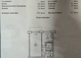 1-комнатная квартира на продажу, 30 м2, Ижевск, улица Труда, 36, Восточный жилой район