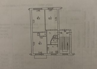 Продается трехкомнатная квартира, 60.5 м2, деревня Песьянка, улица Мелиораторов, 7