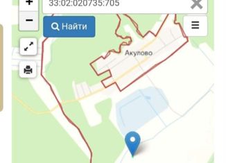 Продам земельный участок, 600 сот., деревня Акулово, Центральная улица