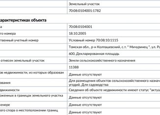 Продается земельный участок, 6 сот., Томская область, Таёжная улица