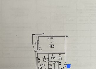 Продам однокомнатную квартиру, 38.2 м2, Москва, аллея Витте, 4к1, метро Бульвар Адмирала Ушакова
