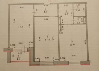 Продаю 2-комнатную квартиру, 65.3 м2, Татарстан, Минская улица, 51