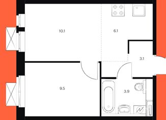 Однокомнатная квартира на продажу, 32.7 м2, Москва, ЖК Перовское 2, жилой комплекс Перовское 2, к1.2