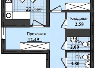 Продам двухкомнатную квартиру, 78.8 м2, Оренбургская область, улица Ильи Глазунова, 8