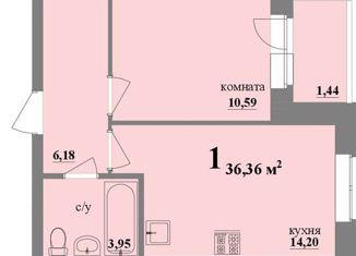 Продается 1-ком. квартира, 36.36 м2, Муром, 1-я Новослободская улица, 6