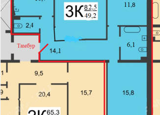 Продаю 3-ком. квартиру, 82.5 м2, Нижний Новгород, Горная улица, 11к2, Горная улица