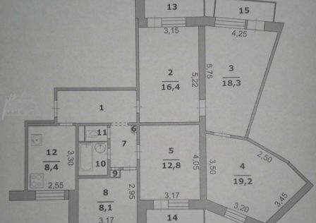 Продаётся 5-комнатная квартира, 100 м²