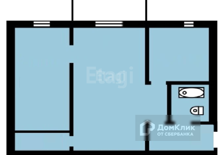 Продаётся 2-комнатная квартира, 42 м²