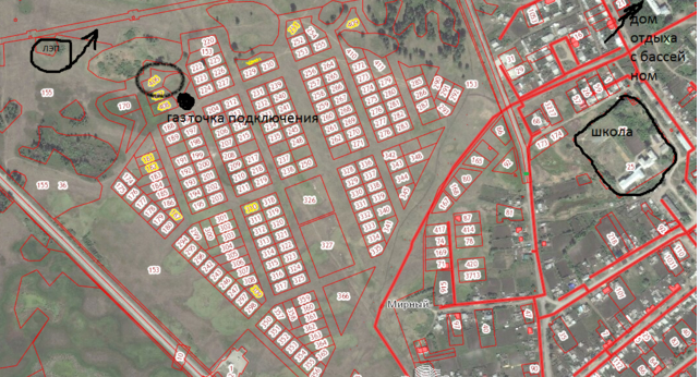 Карта поселок мирный челябинская область