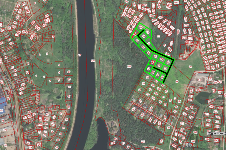 Кадастровая карта батюшково дмитровский район