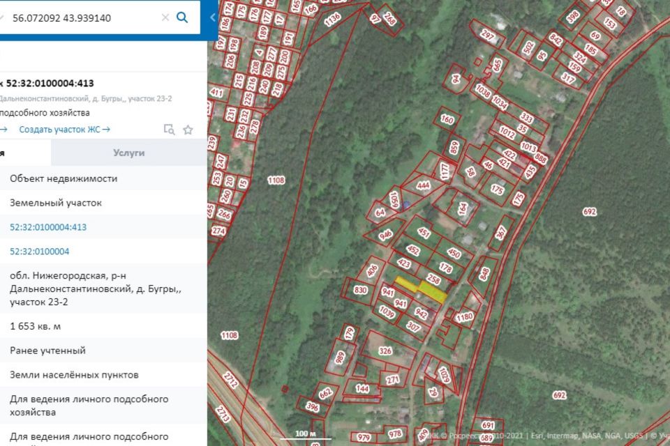 Кадастровая карта дальнеконстантиновского района нижегородской области